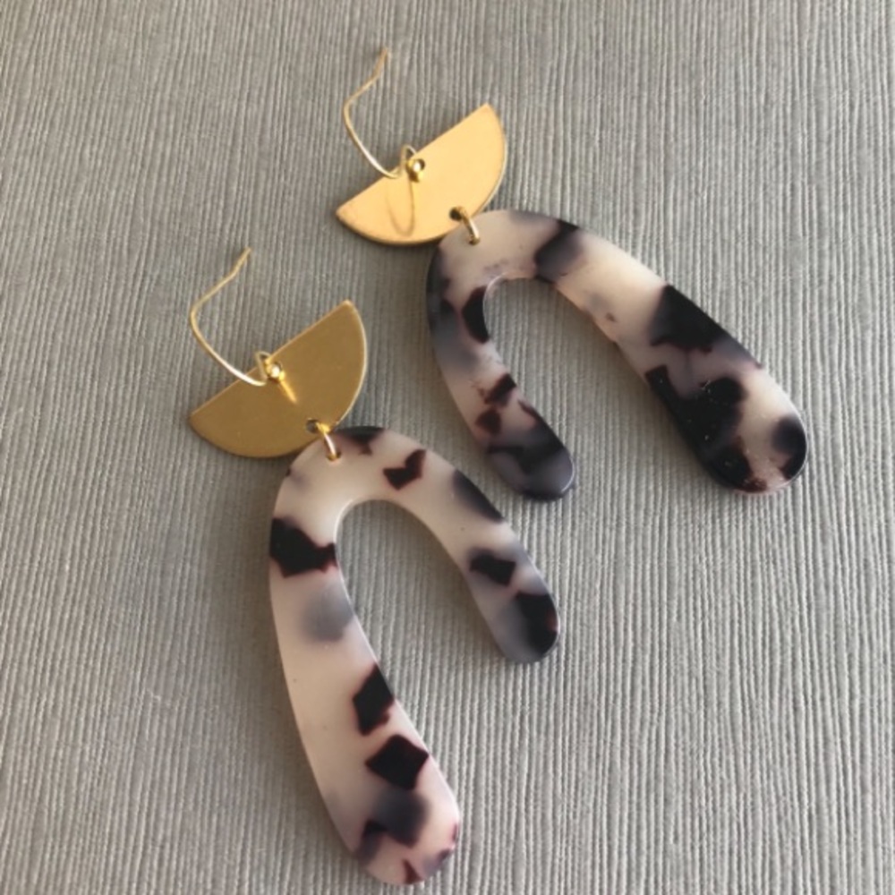 Brass earrings - Picture 2 of 2